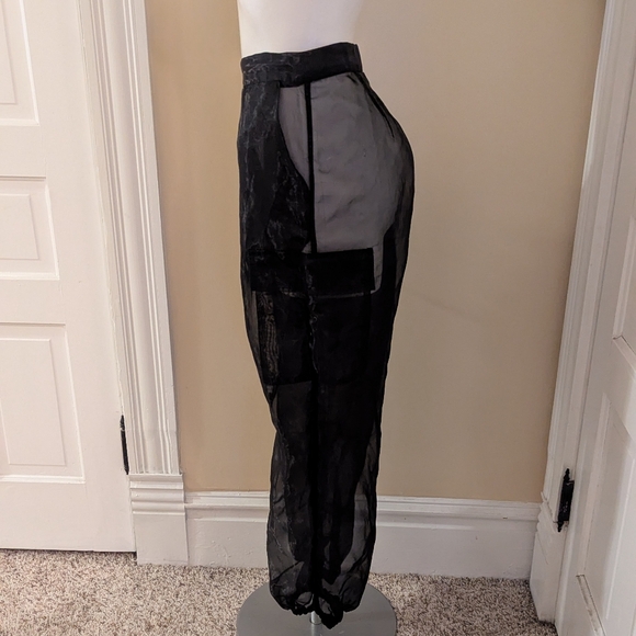 Vintage Incerun black sheer cargo pants size XL - Picture 2 of 6